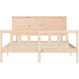  Posteljni okvir z vzglavjem 160x200 cm trden les | Shoptok.si