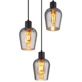 Globo 15627-3 - visilica na sajli ryan 3xE27/40W/230V prečnik 28,5 cm crna | Eponuda.com