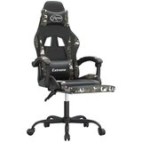  Vrtljivi gaming stol z oporo za noge črno kamuflažno um. usnje, (20699203) | Shoptok.si