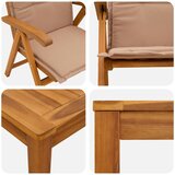  9-dijelni vrtni blagovaonski set 9 kom. Prirodna | shoptok.hr