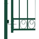  Vrata za ogradu EMMEN s šiljcima čelik 103x134,5 cm zelena | shoptok.hr