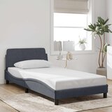  Okvir za krevet Dover tamnosivi 100x190 cm baršunasti | shoptok.hr
