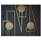 WALLXPERT Zidna dekoracija Trident - APT426, 34 x 85 cm, Zlatna | Eponuda.ba