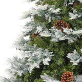  Osvijetljeno božićno drvce sa šiškama zeleno 195 cm PVC i PE | shoptok.hr