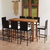  9-dijelni vrtni barski set s jastucima crni | shoptok.hr