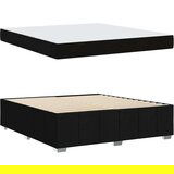  Konstrukcija postelje z vzmetnico Črna 180 x 200 cm blago | Shoptok.si