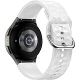 AVIZAR pašček za samsung galaxy watch 5 / watch 5 pro / watch 4 classic / watch 4 iz silikona, tekstura romb - bel, (5000039377) Cene
