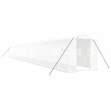  Staklenik s čeličnim okvirom bijeli 36 m² 18 x 2 x 2 m | shoptok.hr