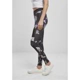 Urban Classics Ladies Tech Mesh AOP Leggings Darkflower