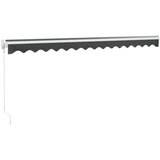 Tenda na uvlačenje antracit 4 x 3 m od tkanine i aluminija | shoptok.hr