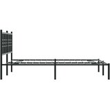 vidaXL Kovinski posteljni okvir z vzglavjem črn 140x190 cm | Shoptok.si