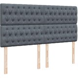 vidaXL Box spring postelja z vzmetnico temno siva 180x200 cm žamet | Shoptok.si