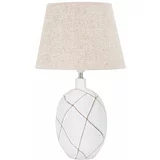 Mauro Ferretti Bijela/krem stolna lampa s tekstilnim sjenilom (visina 60 cm) Lines –