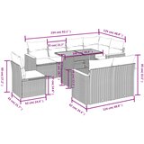  9-dijelni set vrtnih sofa s jastucima bež od poliratana | shoptok.hr