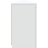  Komoda s LED svjetlima bijela 283x37x67 cm Slike