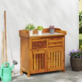 vidaXL Vrtna omara Rjava 78 x 36,5 x 78 cm Trden akacijev les Cene
