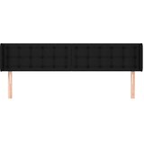  Uzglavlje s ušima crno 203x16x78/88 cm od tkanine | Eponuda.com
