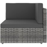  Modularni dvosjed od poliratana sivi | shoptok.hr