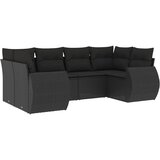  6-dijelni set vrtnih sofa s jastucima crni od poliratana Crna 71 x 62 x 69 cm | shoptok.hr