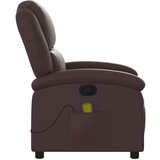  Masažni naslanjač rjavo umetno usnje | Shoptok.si