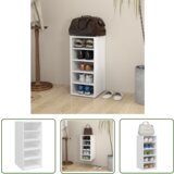 The Living Store Omarica za čevlje bela 31,5x35x70 cm iverna plošča - Omara Za Čevlje, (21744382) Cene