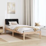  Okvir kreveta Smeđa i crna 80 x 200 cm Masivna borovina | shoptok.hr