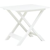 vidaXL Zložljiva vrtna miza bela 79x72x70 cm plastika Cene
