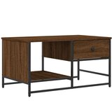  The Living Store Klubska mizica rjavi hrast 85,5x51x45 cm inženirski les - Klubska Mizica, (21444094) | Shoptok.si