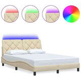  Okvir kreveta s LED-om bez krem madraca 140x190 cm Tkanina | shoptok.hr