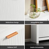 SoBuy OMARA ZA ČEVLJE s 4 vrati Bela 104x23x82cm Sodobno | Shoptok.si