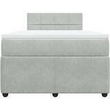 Box spring krevet s madracem svjetlosivi 120x200 cm baršunasti | shoptok.hr