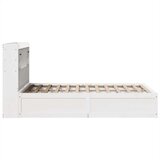 vidaXL Okvir kreveta bez madraca bijeli 135 x 190 cm masivna borovina | shoptok.hr