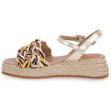 Frau Sandali & Odprti čevlji Fancy Rafia Tricolor Pozlačena | Shoptok.si