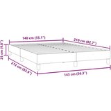 Box Spring krevet bez madraca ružičasti 140x210 cm samt | shoptok.hr