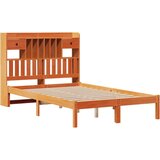  Knjižna postelja brez vzmetnice vošč. rjava 135x190 cm borovina, (21653643) | Shoptok.si