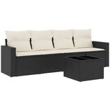  The Living Store Vrtna sedežna garnitura 5-delna z blazinami črn poli ratan - Vrtna Sedežna Garniture, (21460374) | Shoptok.si