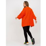 Fashion Hunters Orange fluffy oversized cardigan OH BELLA Cene