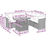 vidaXL 7-dijelni set vrtnih sofa od poliratana s jastucima bež | shoptok.hr