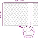  Heksagonalna ograda s stubom 100 x 0,8 m Pocinčani čelik Mreža | shoptok.hr