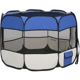  Sklopiva ogradica za pse s torbom za nošenje plava 90x90x58 cm | shoptok.hr
