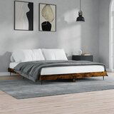 Maison Chic Posteljni okvir - Dvoposteljna postelja - Zakonska postelja brez vzmetnice hrast 200x200 cm inženirski les-J3923, (21759058) | Shoptok.si