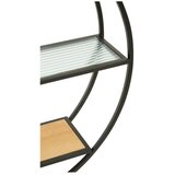 Premier Housewares Črna/v naravni barvi večnivojska kovinska polica 61 cm Mataram – | Shoptok.si