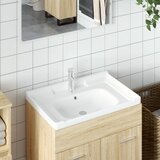 vidaXL Kopalniški umivalnik bel 61x48x23 cm pravokoten keramičen Cene