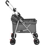  Sklopiva kolica za pse siva 76 x 50 x 100 cm od tkanine Oxford | Eponuda.ba