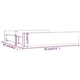  Posteljni predal 2 kosa bela trdna borovina, (20647531) | Shoptok.si