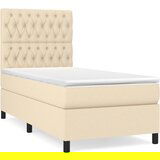 Maison Chic Box spring postelja - Vzmetna postelja z vzmetnico krem 100x200 cm blago SL13041, (21884323) | Shoptok.si