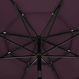  Vrtni suncobran s 3 razine i aluminijskim stupom 3,5 m bordo | shoptok.hr