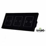 Wise wifi pametni prekidač 6 tastera - modularni sa 3 modula - stakleni panel crni | ePonuda.com