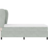 Box Spring Krevet s Madracem Svjetlosiva 100x200 cm Baršun | shoptok.hr