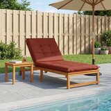  Jastučić za ležaljku GEMERT 100% poliester Crvena - Crvena 190 x 80 x 9 cm Melange | shoptok.hr